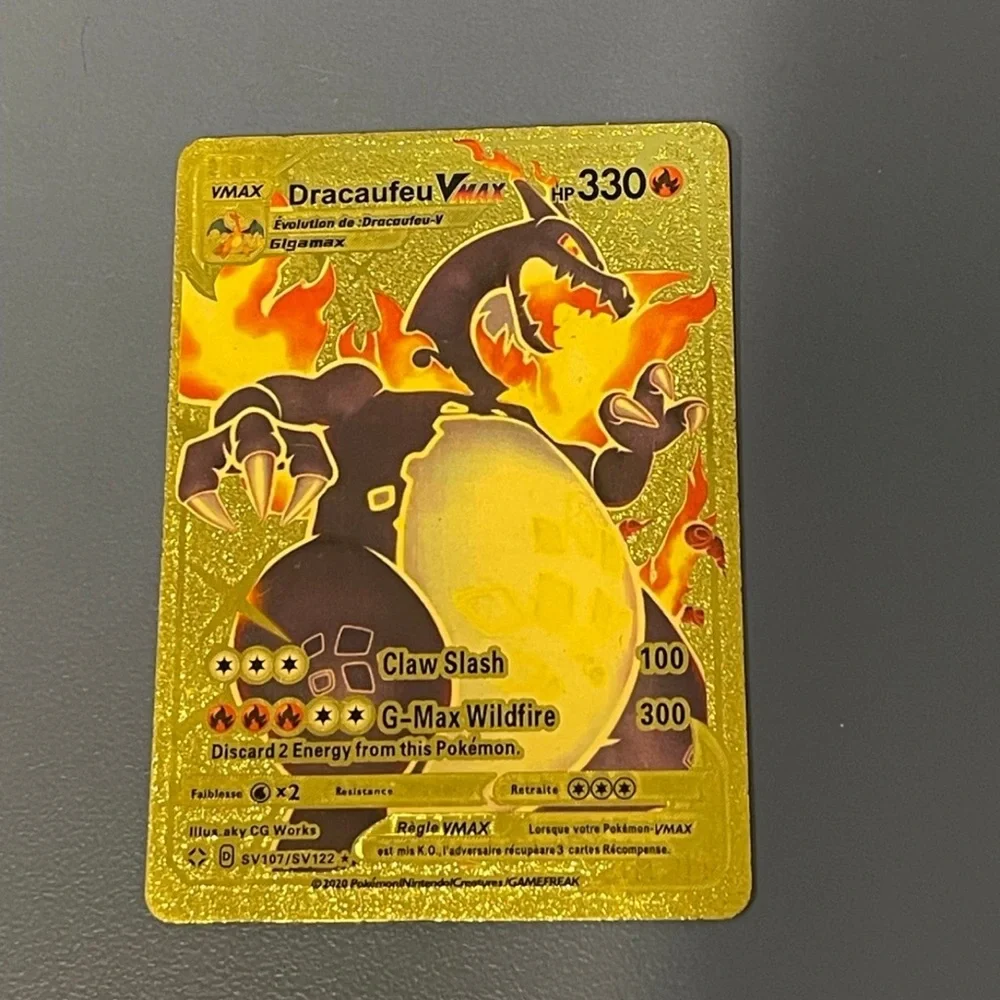 Pokemon Dracaufeu Vmax sv107/sv122 Vmax gold foil card French edition - Picture 1 of 3